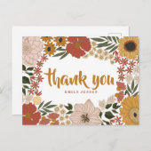 フローライラストレーション有難はがき ポストカード (正面/裏面)