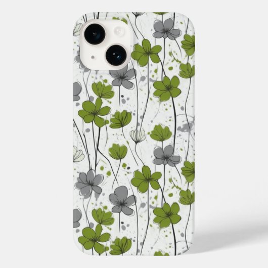 フローライラストレーション、抽象芸術山花モダン、 Case-Mate iPhoneケース (裏面)
