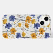 フローライラストレーション、抽象芸術山花モダン、 Case-Mate iPhoneケース (裏面 (横))