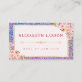 フローライリデスゲングリッターメイクアップアーティスト美しい 名刺 (正面)