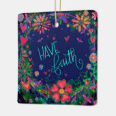 フローラインスパイアの信仰引用文の鼓動 セラミックオーナメント (左)