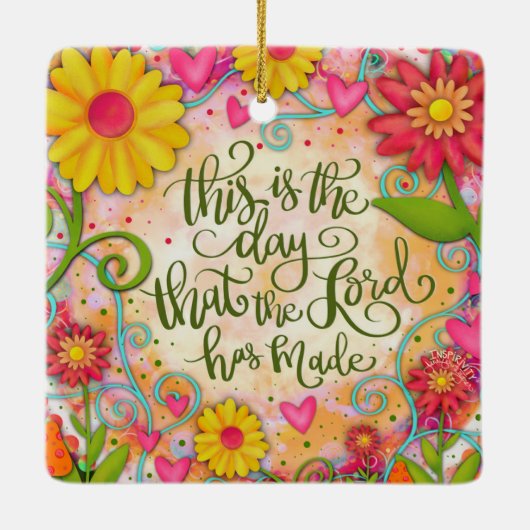 フローラインスパイアの宗教のインスピレーション セラミックオーナメント (裏面)