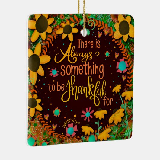 フローラインスパイアの感謝的な引用文 セラミックオーナメント (右)