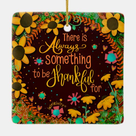 フローラインスパイアの感謝的な引用文 セラミックオーナメント (裏面)