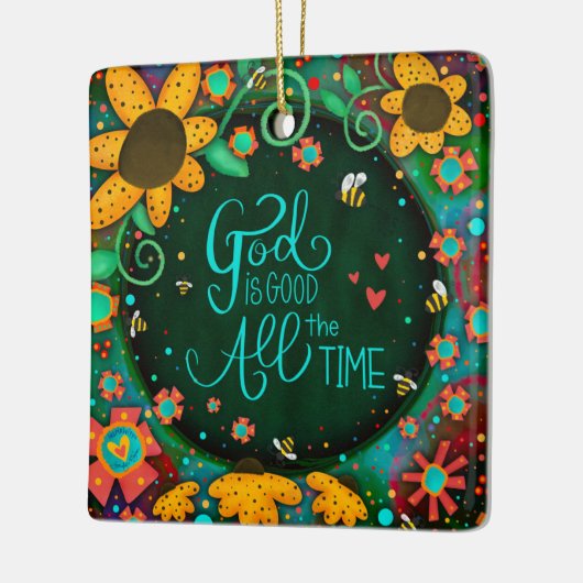 フローラインスパイアの神は良い引用文のインスピリシティ セラミックオーナメント (左)