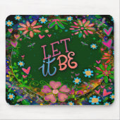 フローラインスパイアハートかわいらしおもしろい マウスパッド (正面)