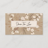 フローラインテリアデシングクラフト紙紹介カード 名刺 (正面)