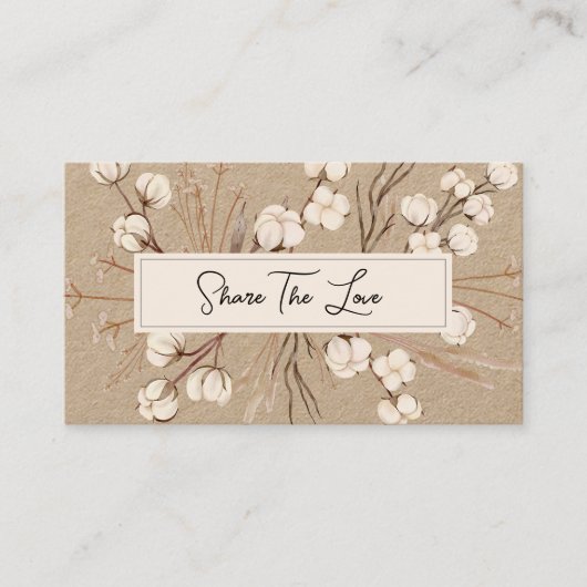 フローラインテリアデシングクラフト紙紹介カード 名刺 (正面)