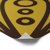 フローラインディアンパターンLayeredabstract, art, home d ポスター (角)