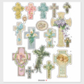 フローライースターがヴィンテージ宗教美術を交差 シール (シート)
