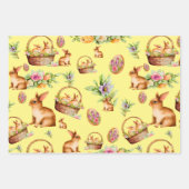 フローライースターの卵とかわいいパン ラッピングペーパーシート (正面3)