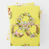 フローライースターの卵とかわいいパン ラッピングペーパーシート (インサイチュ)