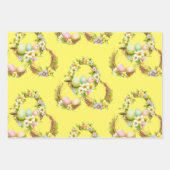 フローライースターの卵とかわいいパン ラッピングペーパーシート (正面)