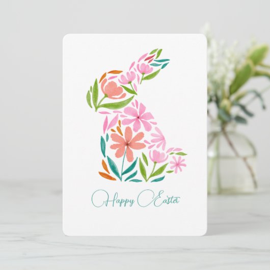 フローライースターの水の色の塊グリーティングカード シーズンカード (スタンド正面)