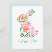 フローライースターの水の色の塊グリーティングカード シーズンカード (正面/裏面)