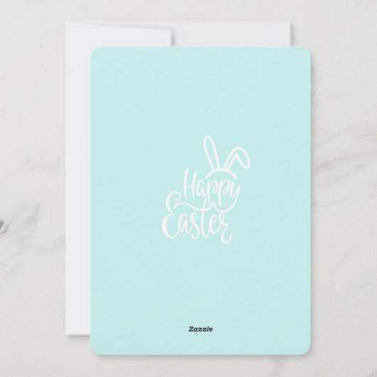 フローライースターの水の色の塊グリーティングカード シーズンカード (裏面)