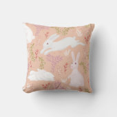 フローライースターウォーターカラーバニー クッション (正面)