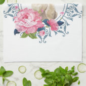 フローライースターウサギ キッチンタオル (折り畳み)