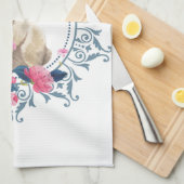 フローライースターウサギ キッチンタオル (四つ折り)