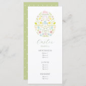 フローライースターエッグバニーメニュー メニュー (正面/裏面)