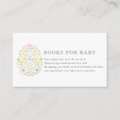 フローライースターエッグバニー赤ちゃんシャワーブックリクエスト エンクロージャーカード (正面)