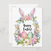 フローライースターバニーの耳と卵 シーズンポストカード (正面/裏面)