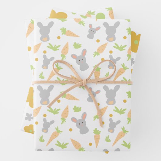 フローライースターバニーキッズイースター ラッピングペーパーシート (インサイチュ)