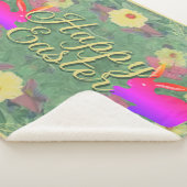 フローライースターバニー付き/文字 シェルパブランケット (3/4)