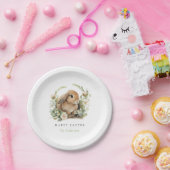 フローライースターバニー紙プレート ペーパープレート (パーティー)