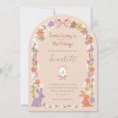 フローライースターバニーSomebunny's Having a誕生日 招待状 (正面)