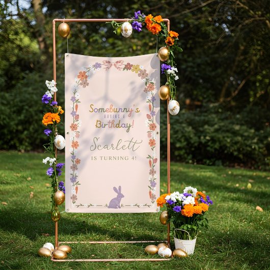 フローライースターバニーSomebunny's Having a誕生日 横断幕