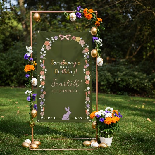 フローライースターバニーSomebunny's Having a誕生日 横断幕