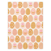 フローライースター卵型ボホピンクイエロー金ゴールド テーブルクロス (正面)