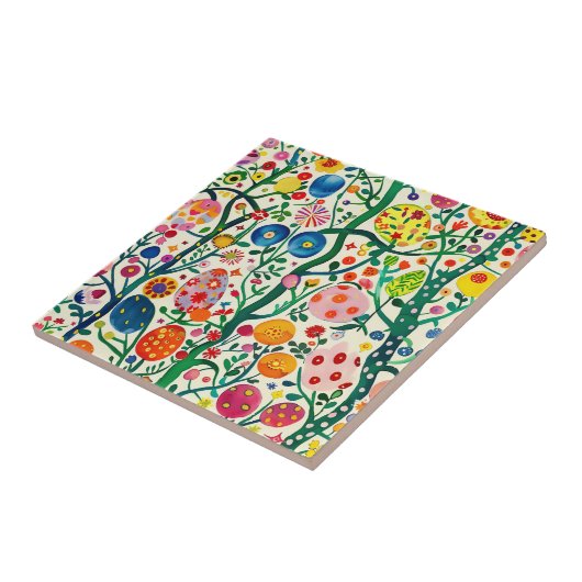 フローライースター卵植物 タイル (側面)