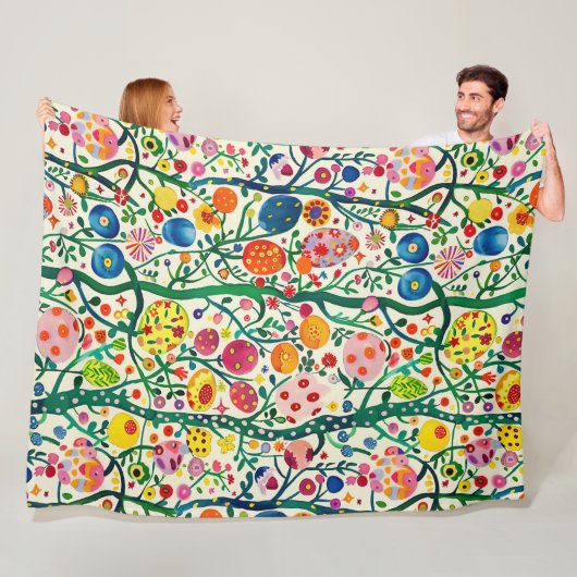 フローライースター卵植物 フリースブランケット (インサイチュ)