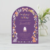 フローライースターSomebunny's Having a誕生日写真 招待状 (スタンド正面)