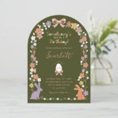 フローライースターSomebunny's Having a誕生日写真 招待状 (スタンド正面)