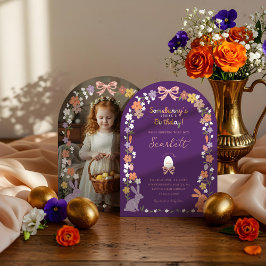 フローライースターSomebunny's Having a誕生日写真 招待状