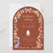 フローライースターSomebunny's Having a誕生日写真 招待状 (正面)