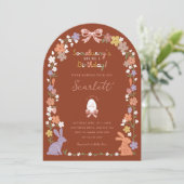 フローライースターSomebunny's Having a誕生日写真 招待状 (スタンド正面)