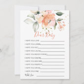 フローラウィッシュズフォーベビーシャワーゲーム招待状 招待状 (正面)