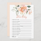 フローラウィッシュズフォーベビーシャワーゲーム招待状 招待状 (正面/裏面)