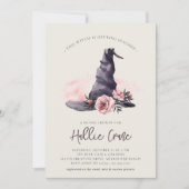 フローラウィッチハットハロウィーンブライダルシャワー 招待状 (正面)