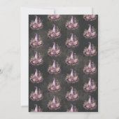 フローラウィッチハットムーンハロウィンブライダルシャワー 招待状 (裏面)