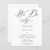 フローラウィドー結婚式招待状 (正面/裏面)