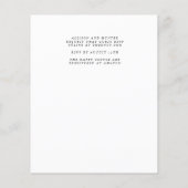 フローラウィドー結婚式招待状 (裏面)