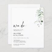 フローラウィドー結婚式招待状 (正面/裏面)