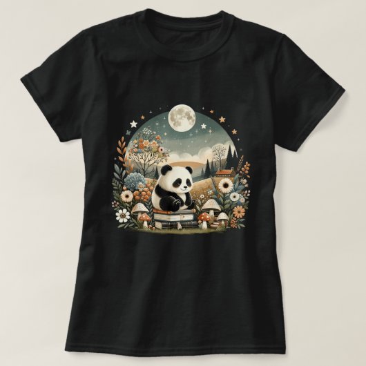 フローラウィメンコテージコアパンダベアーエステティック Tシャツ (デザイン正面)