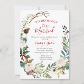 フローラウィンターウエディング招待状 招待状 (正面)