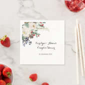 フローラウィンターカップルシャワーナプキン スタンダードカクテルナプキン (インサイチュ)